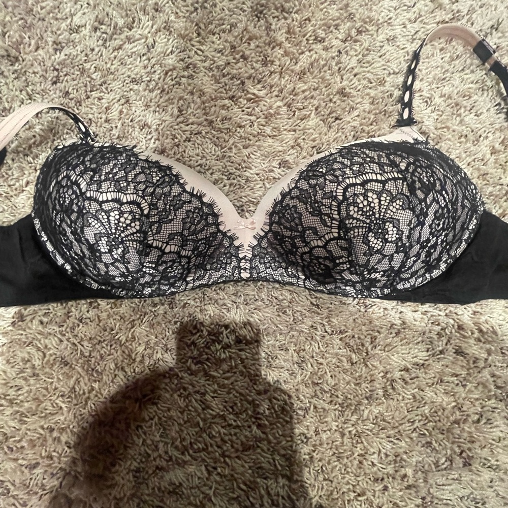 Victoria's Secret Black Lace Push-Up Bra
